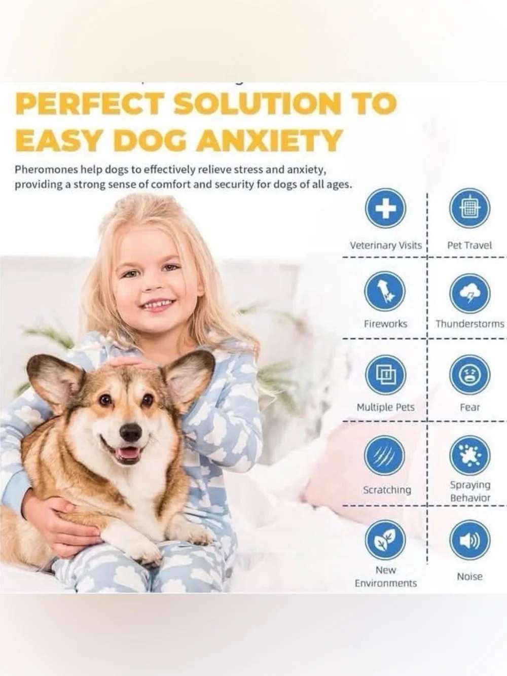 Dog Calming Diffuser 4 In 1 set Includes Dog Pheromones Diffuser 3 refills